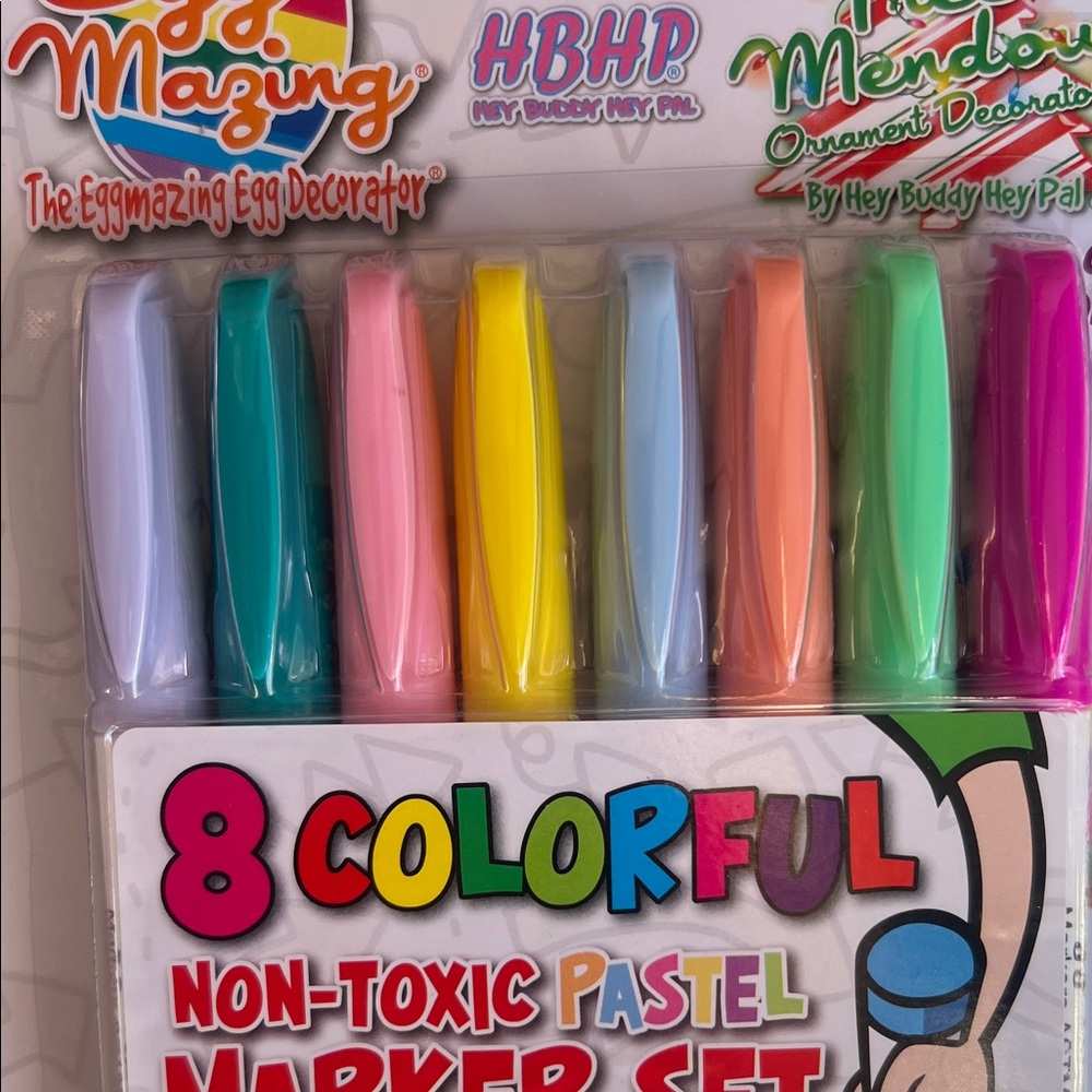 Eggmazing Easter Egg Decorator 8-Colorful Non-Toxic Pastel Marker Set - Picture 3 of 4